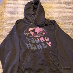 American Eagle Outfitters Black Graphic Hoodie